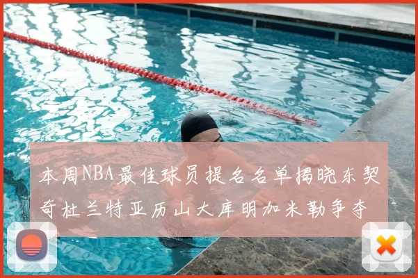 本周NBA最佳球员提名名单揭晓东契奇杜兰特亚历山大库明加米勒争夺荣誉