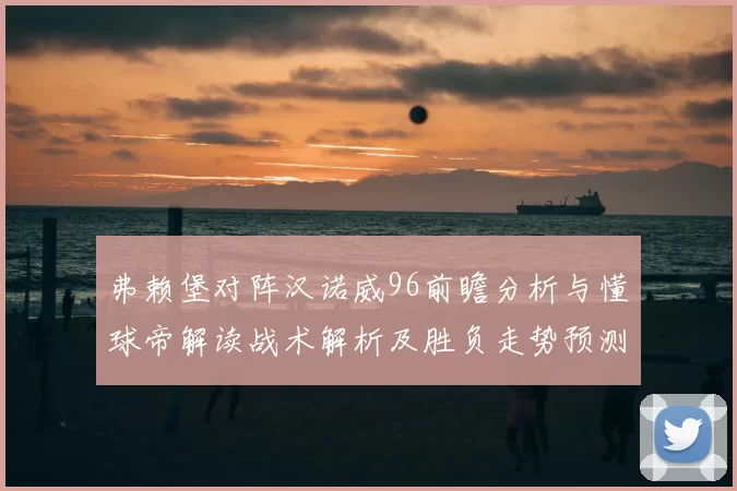 弗赖堡对阵汉诺威96前瞻分析与懂球帝解读战术解析及胜负走势预测